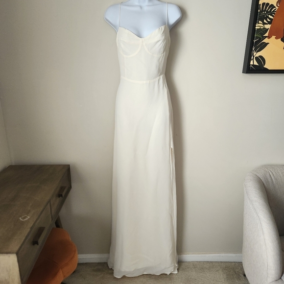 NWOT Reformation | Melita Bridal Wedding Maxi Dress Gown in Ivory - Size 10 - Picture 3 of 16